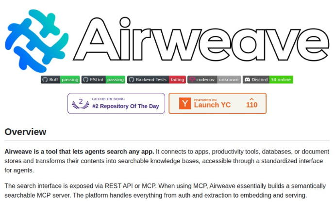 Discover how Airweave redefines open source agent search—connect apps, APIs, and data into a single, intelligent knowledge base built for AI-native workflows.